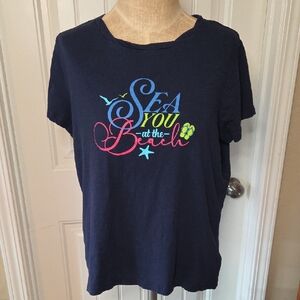 "Sea You At The Beach" Blue Tshirt
